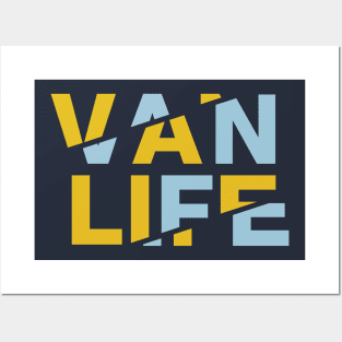 Vanlife: Tracks - Blue yellow Posters and Art